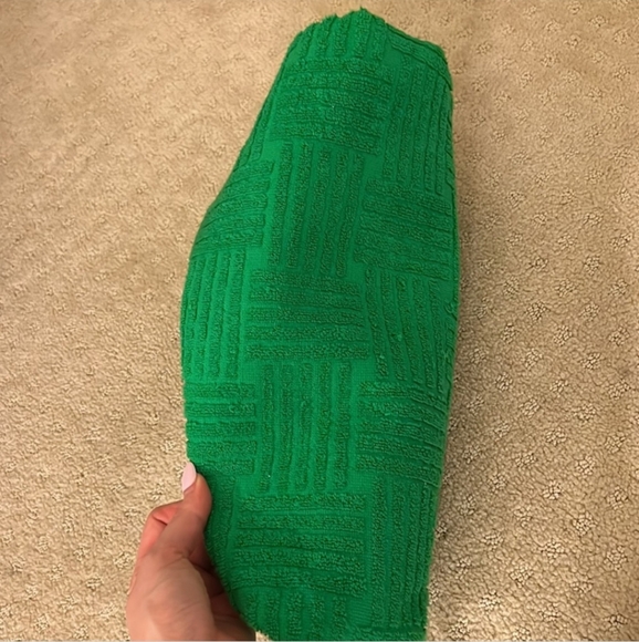 FASHION BAG GREEN TERRYCLOTH - Picture 4 of 5